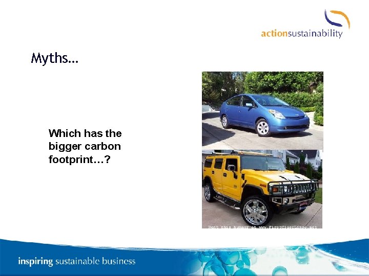 Myths… Which has the bigger carbon footprint…? 