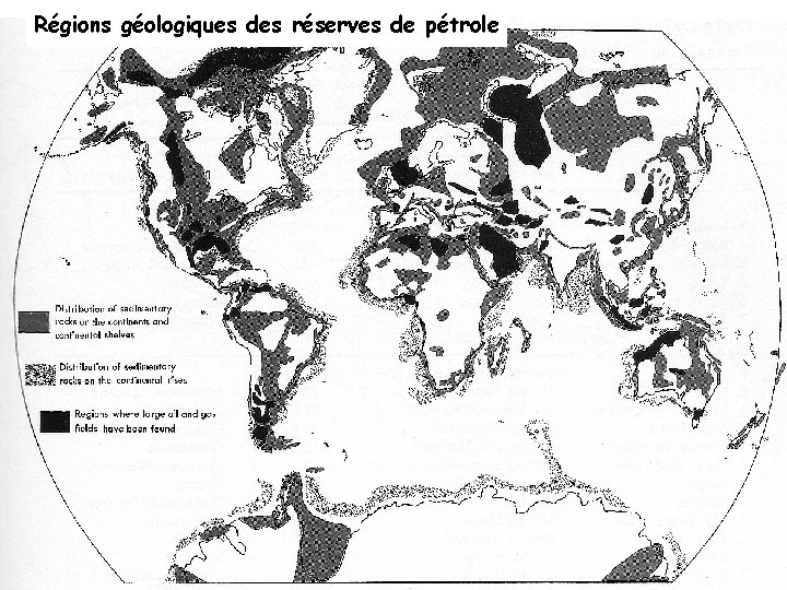 Régions géologiques des réserves de pétrole 