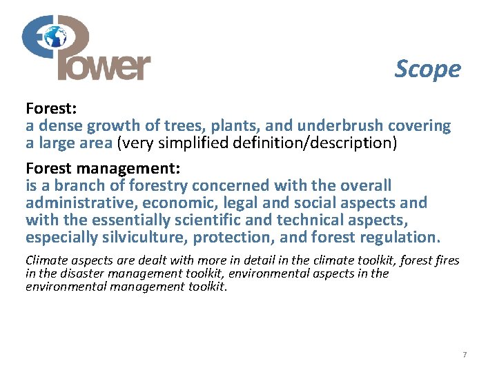 Scope Forest: a dense growth of trees, plants, and underbrush covering a large area