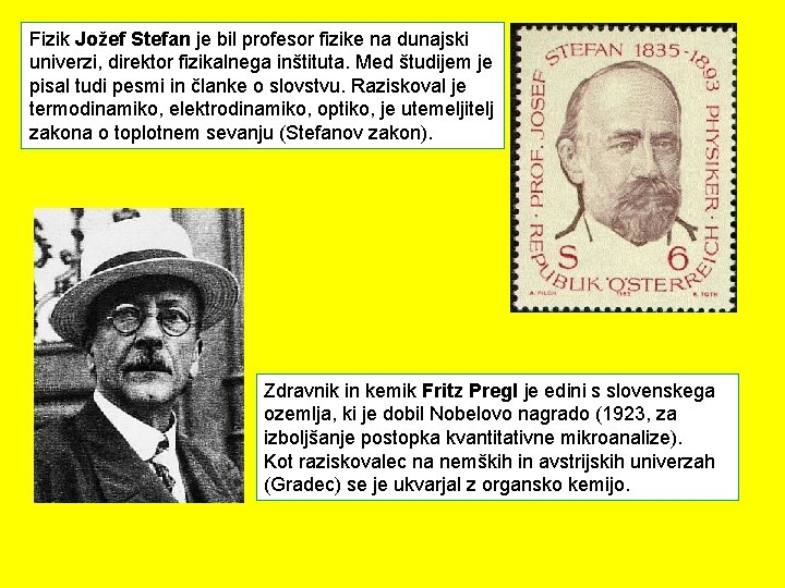 Fizik Jožef Stefan je bil profesor fizike na dunajski univerzi, direktor fizikalnega inštituta. Med