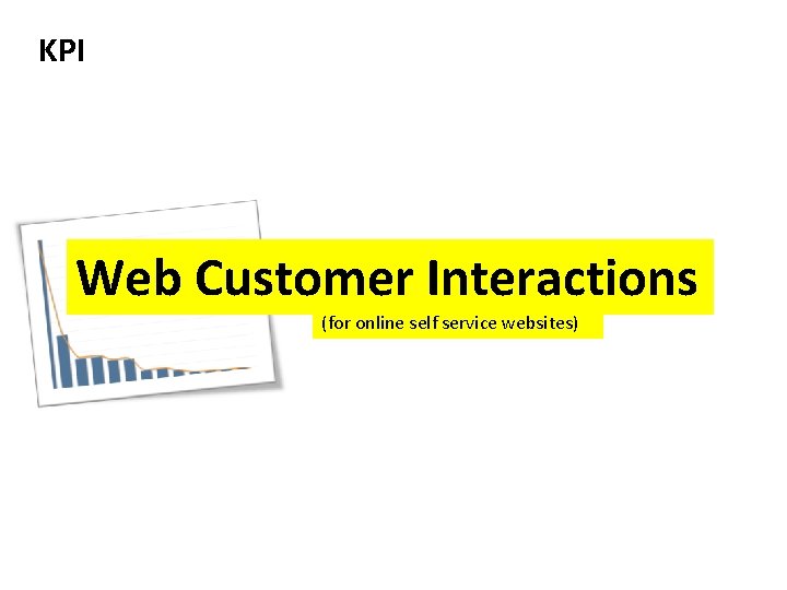 KPI Web Customer Interactions (for online self service websites) 