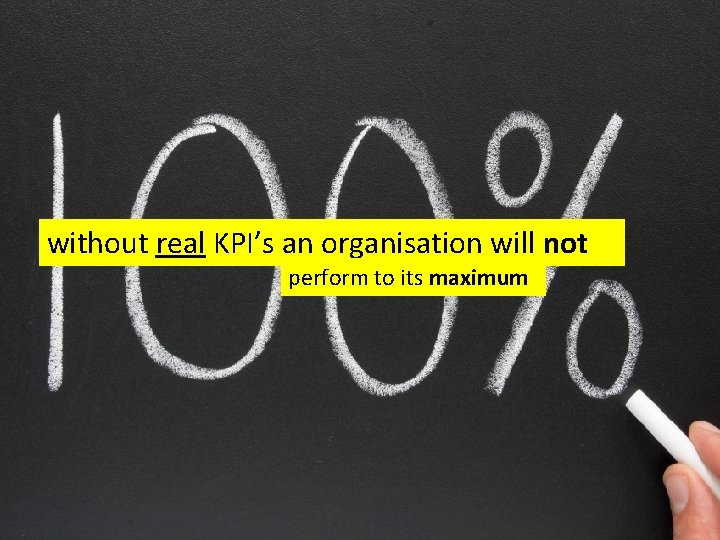 without real KPI’s an organisation will not perform to its maximum 