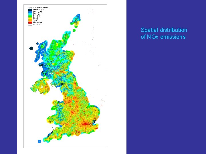 Spatial distribution of NOx emissions 