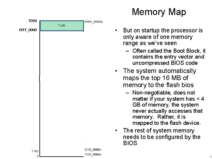 Memory Map TOM FFFF_0000 • But on startup the processor is only aware of