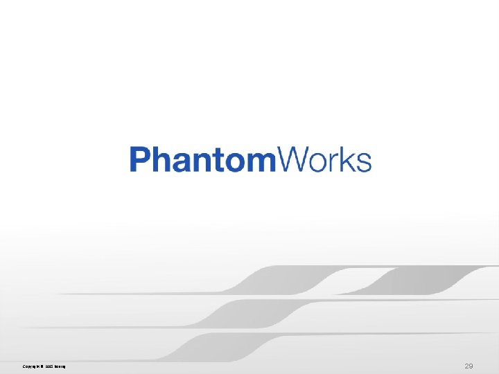 Copyright © 2015 Boeing. . 29 