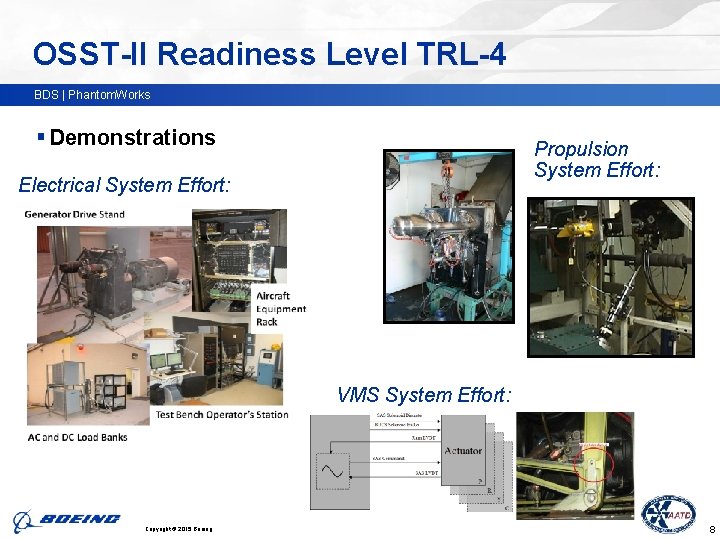 OSST-II Readiness Level TRL-4 BDS | Phantom. Works § Demonstrations Propulsion System Effort: Electrical