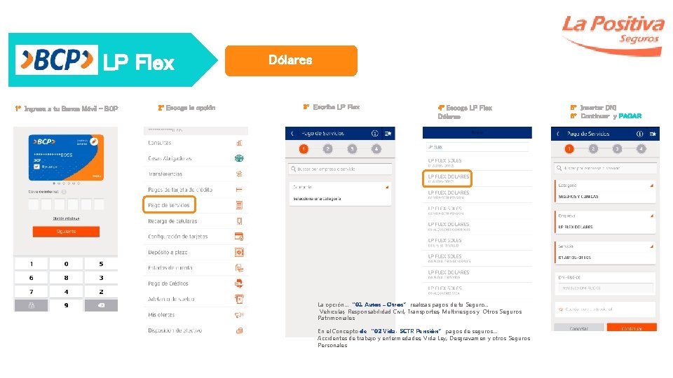 BCP LP Flex 1º Ingresa a tu Banca Móvil - BCP 2º Escoge la