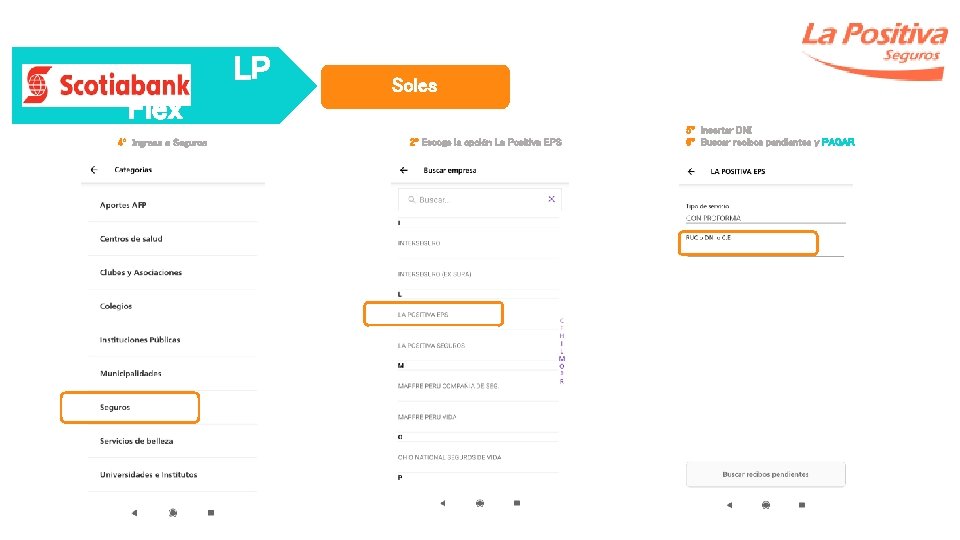 LP Flex 4º Ingresa a Seguros Soles 2º Escoge la opción La Positiva EPS