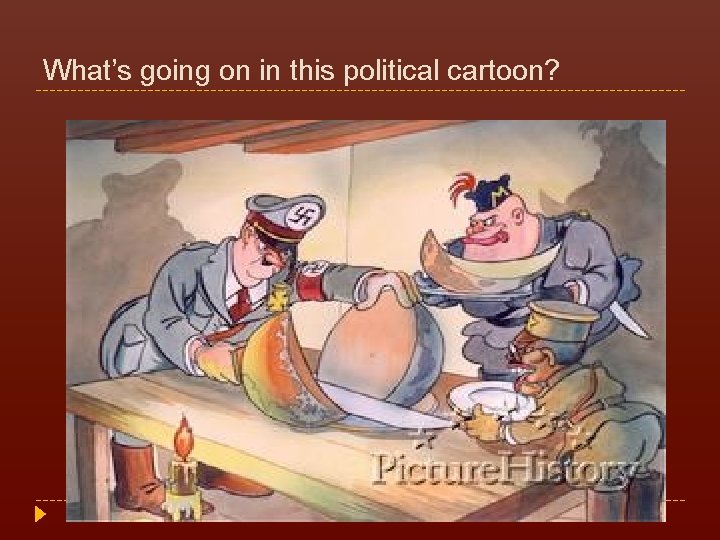 What’s going on in this political cartoon? 