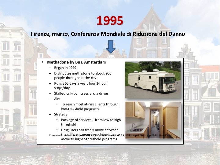 1995 Firenze, marzo, Conferenza Mondiale di Riduzione del Danno 