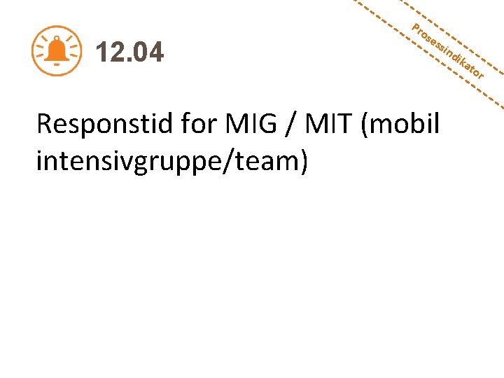 12. 04 Pr os es sin Responstid for MIG / MIT (mobil intensivgruppe/team) dik