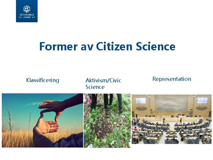 Former av Citizen Science Klassificering Aktivism/Civic Science Representation 