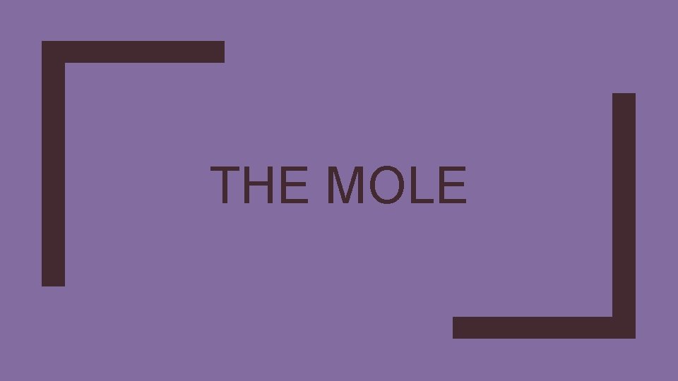 THE MOLE 