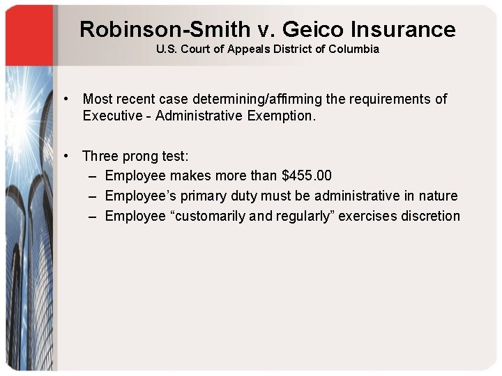 Robinson-Smith v. Geico Insurance U. S. Court of Appeals District of Columbia • Most