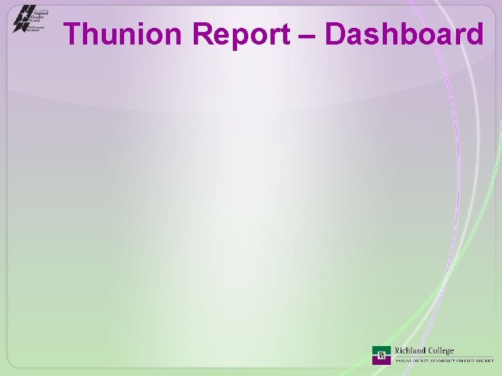 Thunion Report – Dashboard 