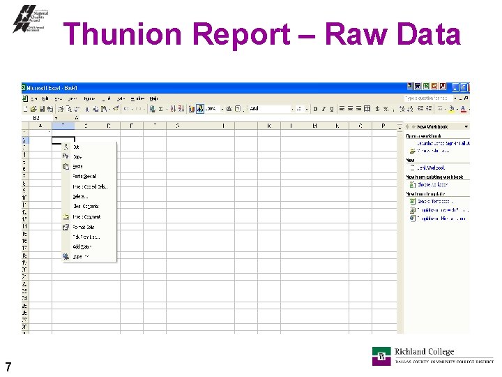 Thunion Report – Raw Data 7 
