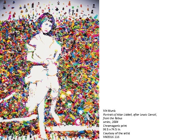 Vik Muniz Portrait of Alice Liddell, after Lewis Carroll, from the Rebus series, 2004