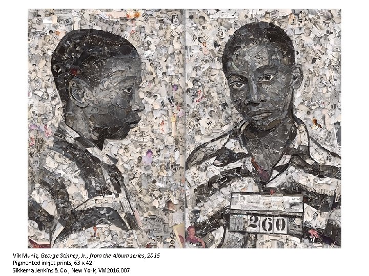 Vik Muniz, George Stinney, Jr. , from the Album series, 2015 Pigmented inkjet prints,