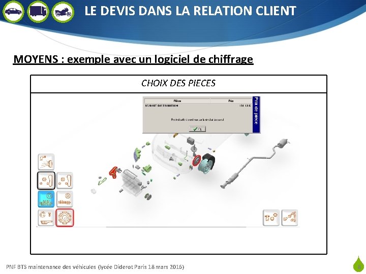 LE DEVIS DANS LA RELATION CLIENT MOYENS : exemple avec un logiciel de chiffrage