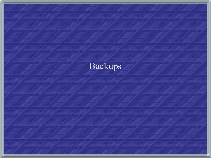 Backups 