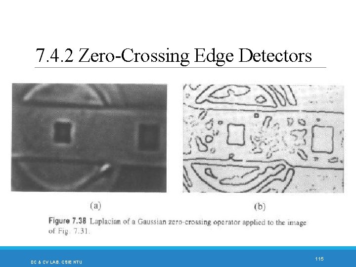 7. 4. 2 Zero-Crossing Edge Detectors DC & CV LAB. CSIE NTU 115 