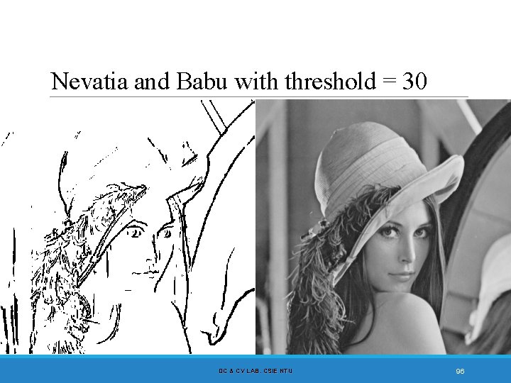 Nevatia and Babu with threshold = 30 DC & CV LAB. CSIE NTU 96