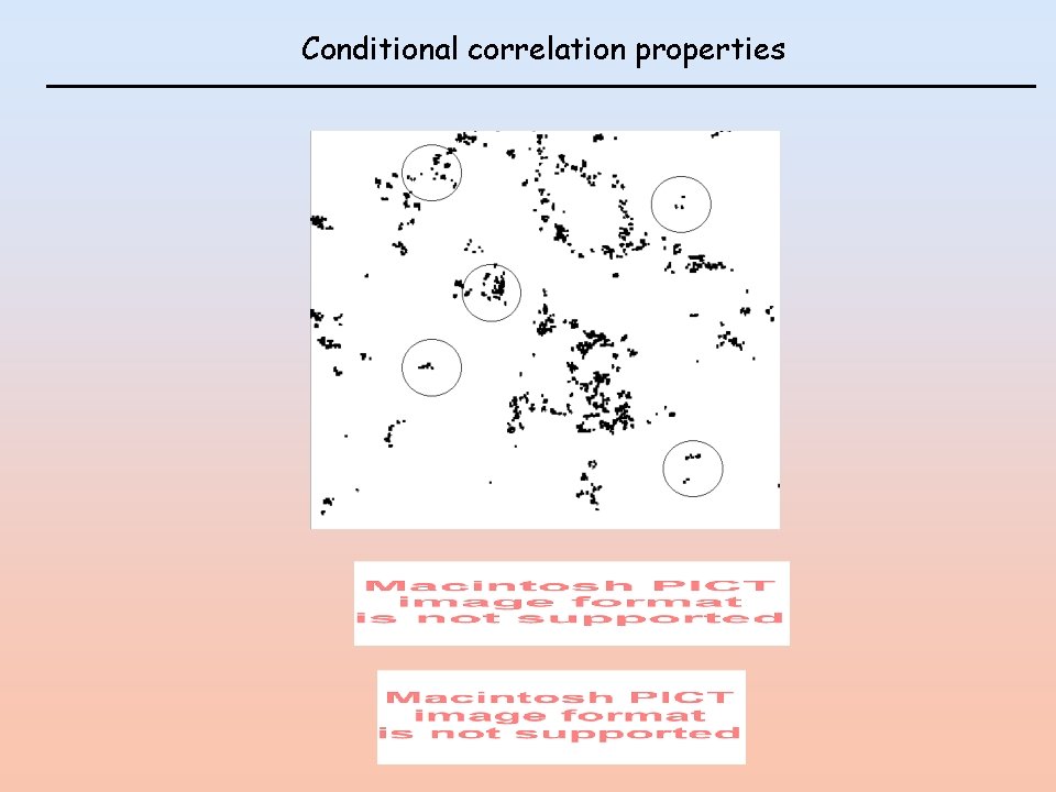 Conditional correlation properties 