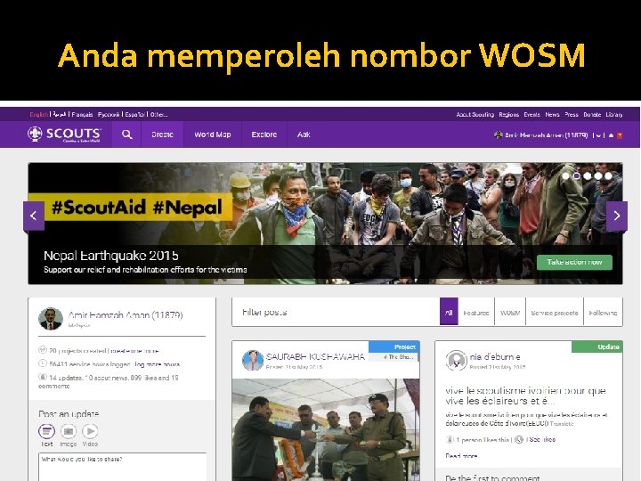 Anda memperoleh nombor WOSM 