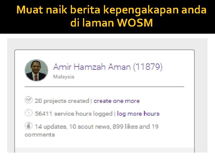 Muat naik berita kepengakapan anda di laman WOSM 