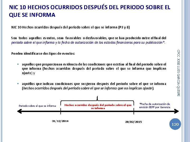 NIC 10 HECHOS OCURRIDOS DESPUÉS DEL PERIODO SOBRE EL QUE SE INFORMA NIC 10