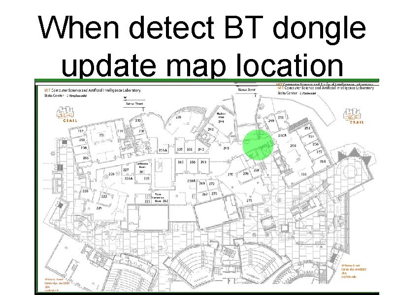 When detect BT dongle update map location 
