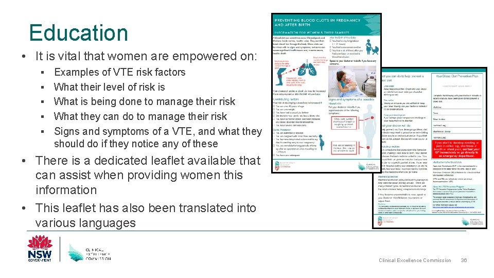 Education • It is vital that women are empowered on: § § § Examples