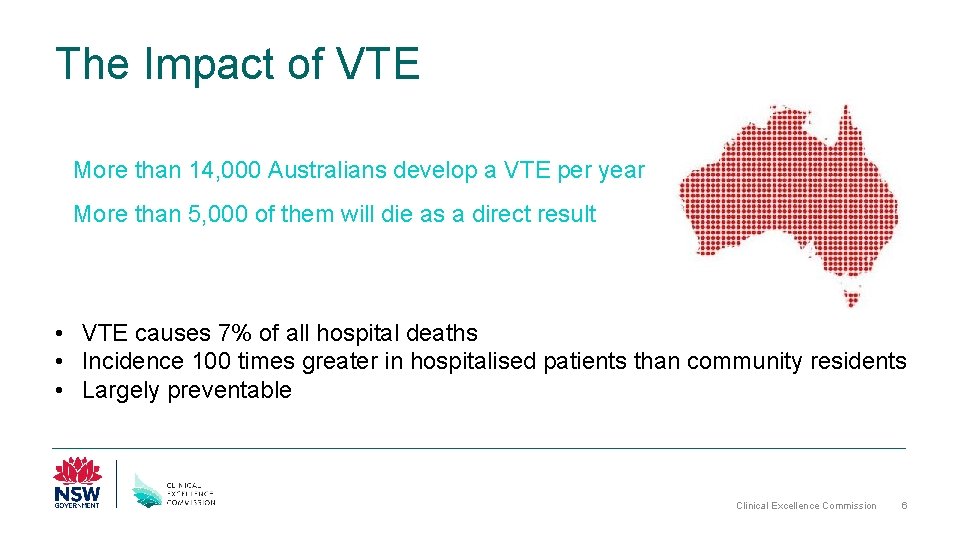 The Impact of VTE More than 14, 000 Australians develop a VTE per year