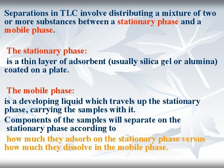 Chromatography Identification of free amino acids by TLC