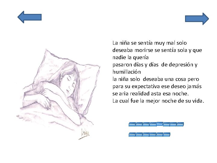 La niña se sentía muy mal solo deseaba morirse se sentía sola y que