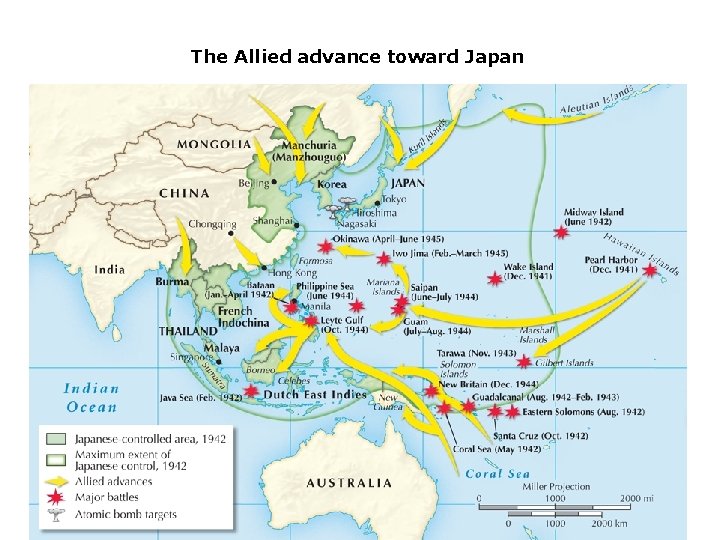 The Allied advance toward Japan 