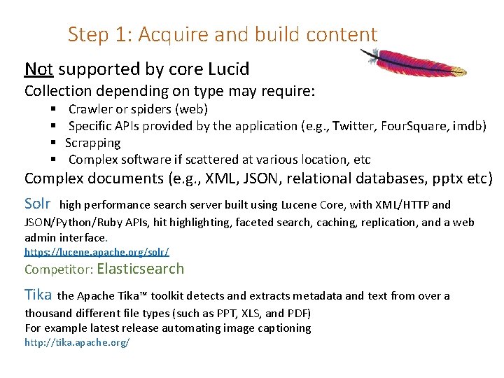 Step 1: Acquire and build content Not supported by core Lucid Collection depending on