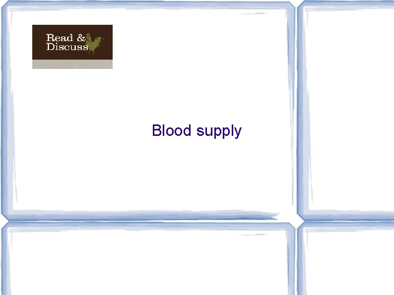 Blood supply 