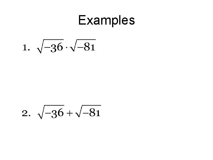 Examples Examples