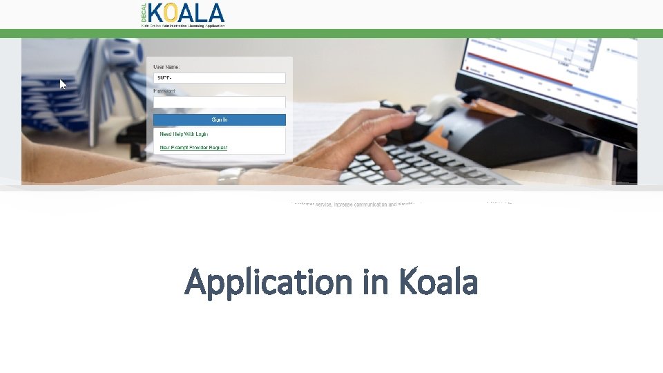 Application in Koala 