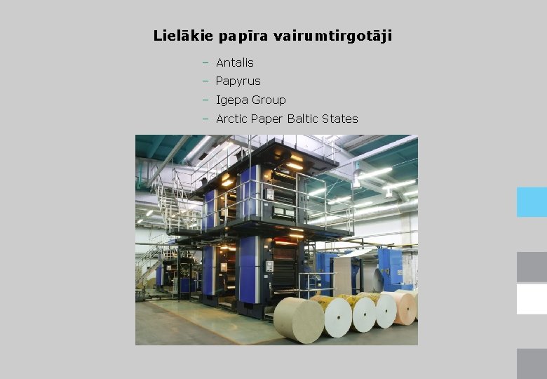 Lielākie papīra vairumtirgotāji – Antalis – Papyrus – Igepa Group – Arctic Paper Baltic