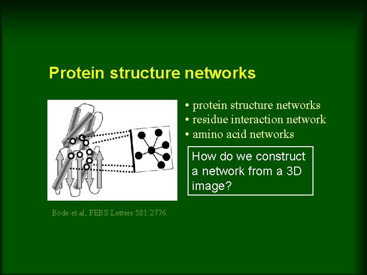 Protein structure networks • protein structure networks • residue interaction network • amino acid