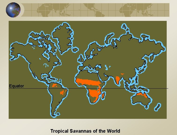 Equator Tropical Savannas of the World 