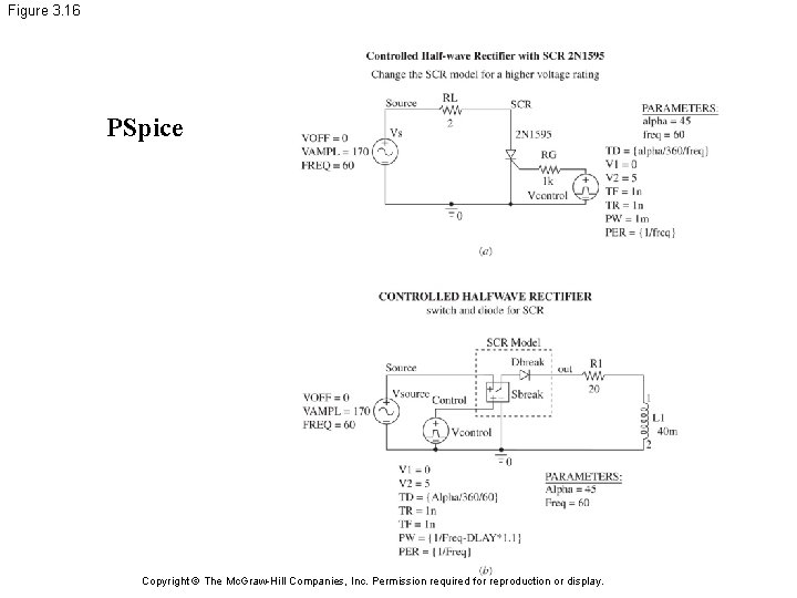 Figure 3. 16 PSpice Copyright © The Mc. Graw-Hill Companies, Inc. Permission required for