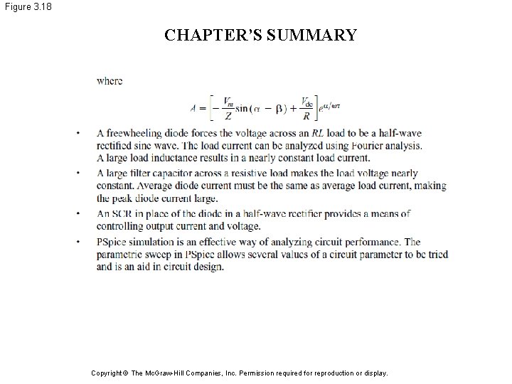 Figure 3. 18 CHAPTER’S SUMMARY Copyright © The Mc. Graw-Hill Companies, Inc. Permission required