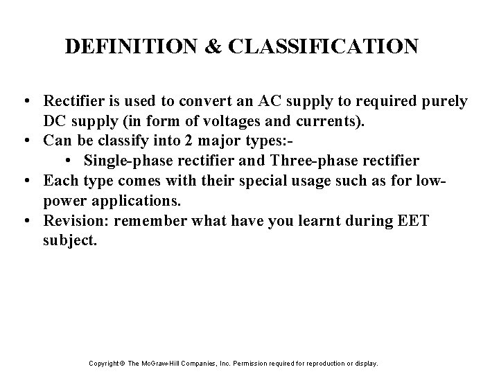 PGT 320 Chapter 3 HALFWAVE RECTIFIERS the basics
