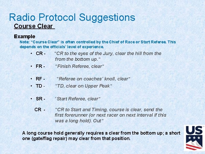 Radio Protocol Suggestions Radio Protocol Suggestio Course Clear Example Note: “Course Clear” is often