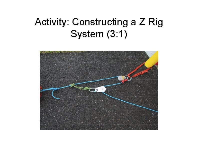 Activity: Constructing a Z Rig System (3: 1) 