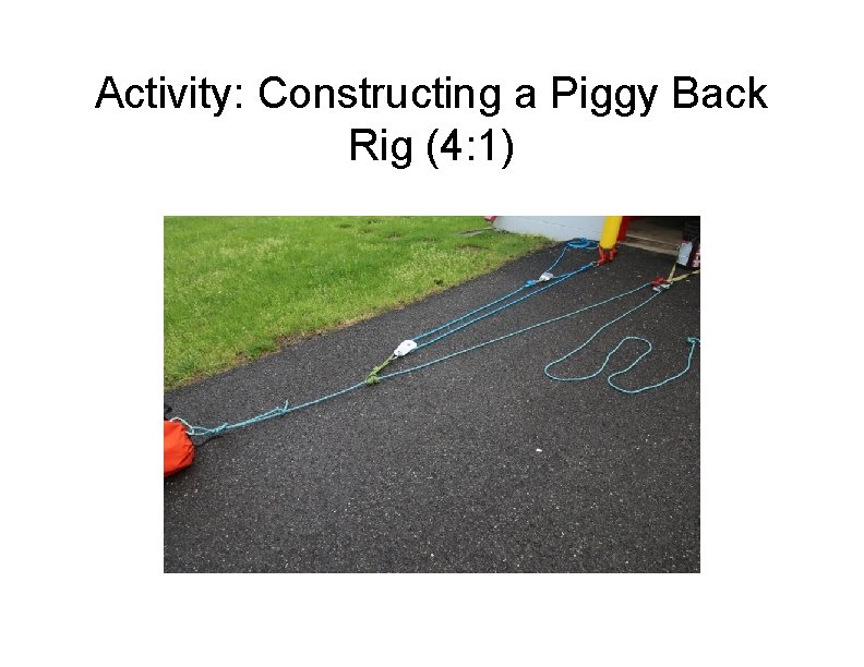 Activity: Constructing a Piggy Back Rig (4: 1) 