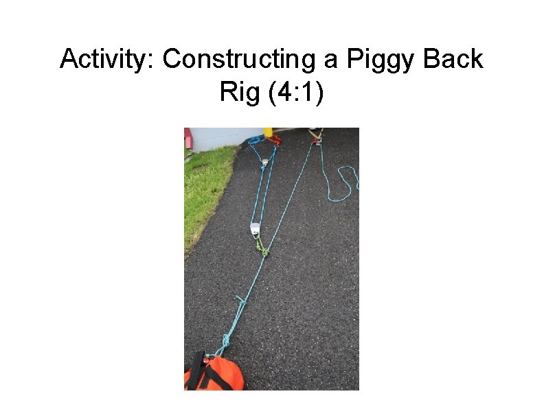 Activity: Constructing a Piggy Back Rig (4: 1) 